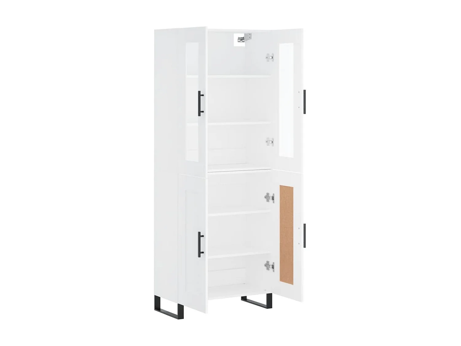 Wit hoog dressoir 69,5x34x180 cm Technisch hout