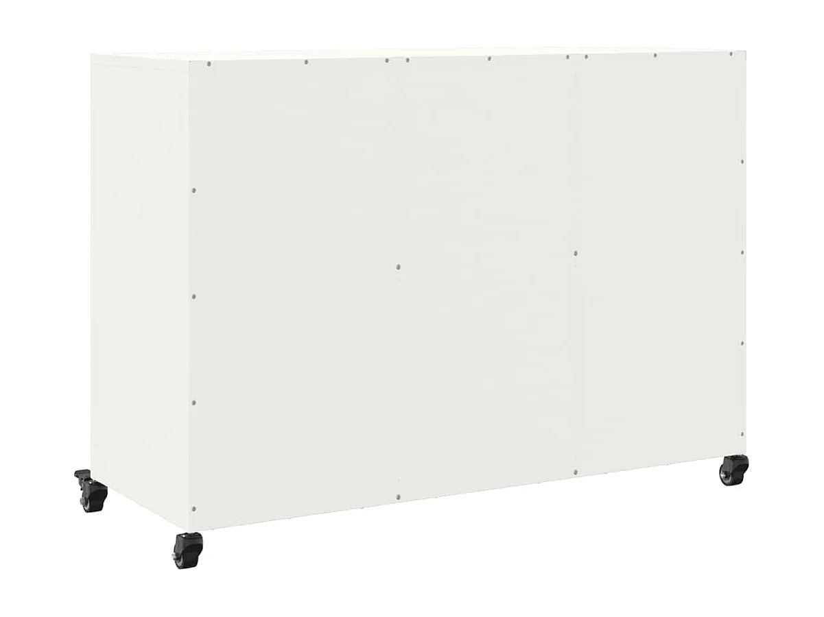 Buffet blanc 100,5x39x72 cm acier