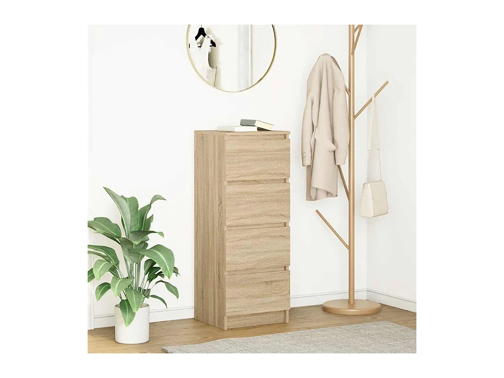 Sonoma eiken dressoir 37,5x35x99 cm bewerkt hout