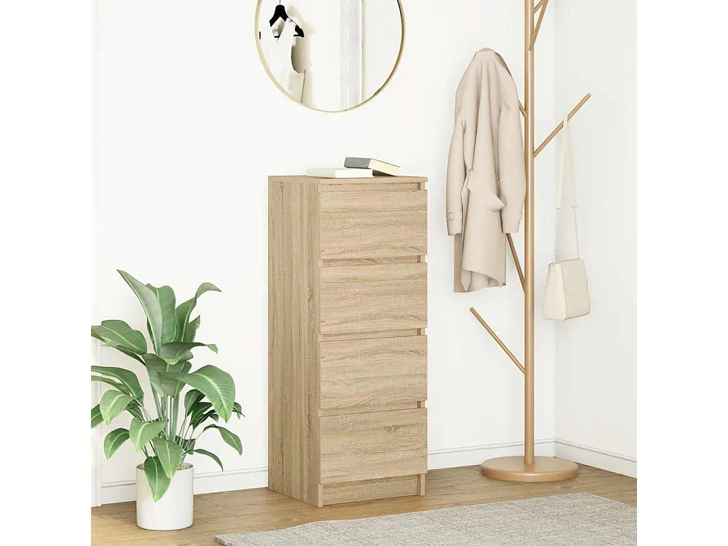 Aparador de roble Sonoma 37,5x35x99 cm madera de ingeniería