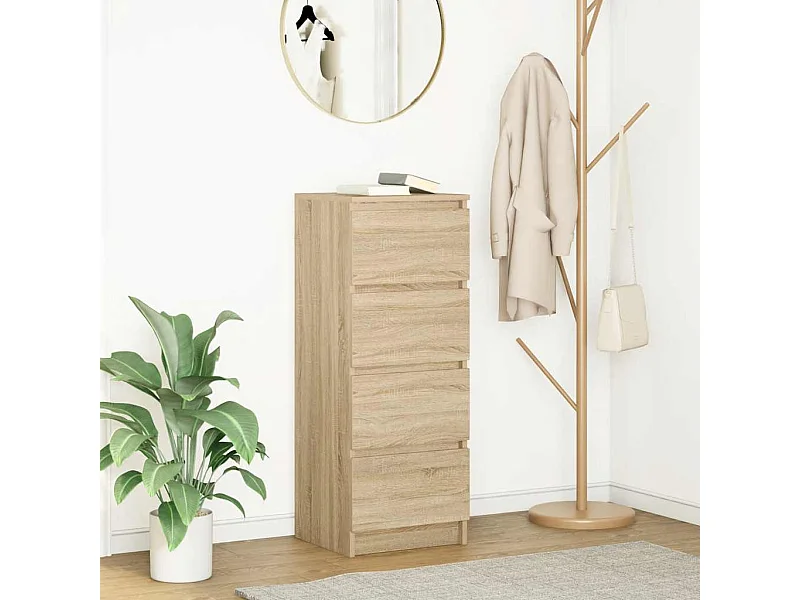 Aparador de roble Sonoma 37,5x35x99 cm madera de ingeniería