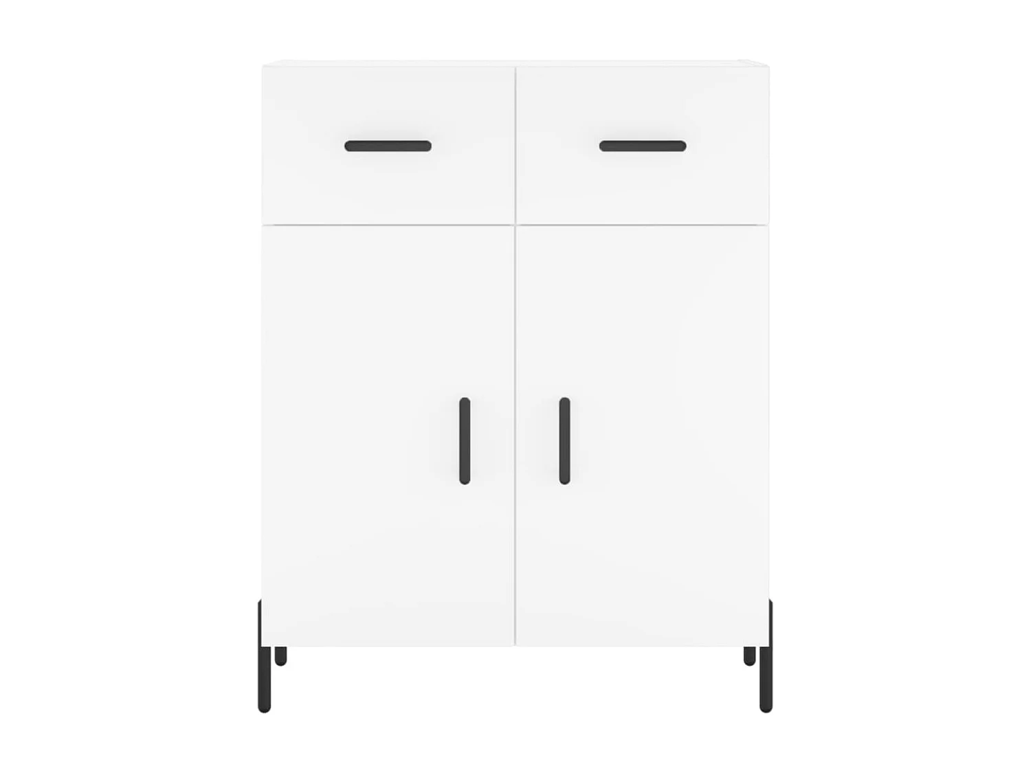 Buffet haut Blanc 69,5x34x180 cm Bois d'ingénierie