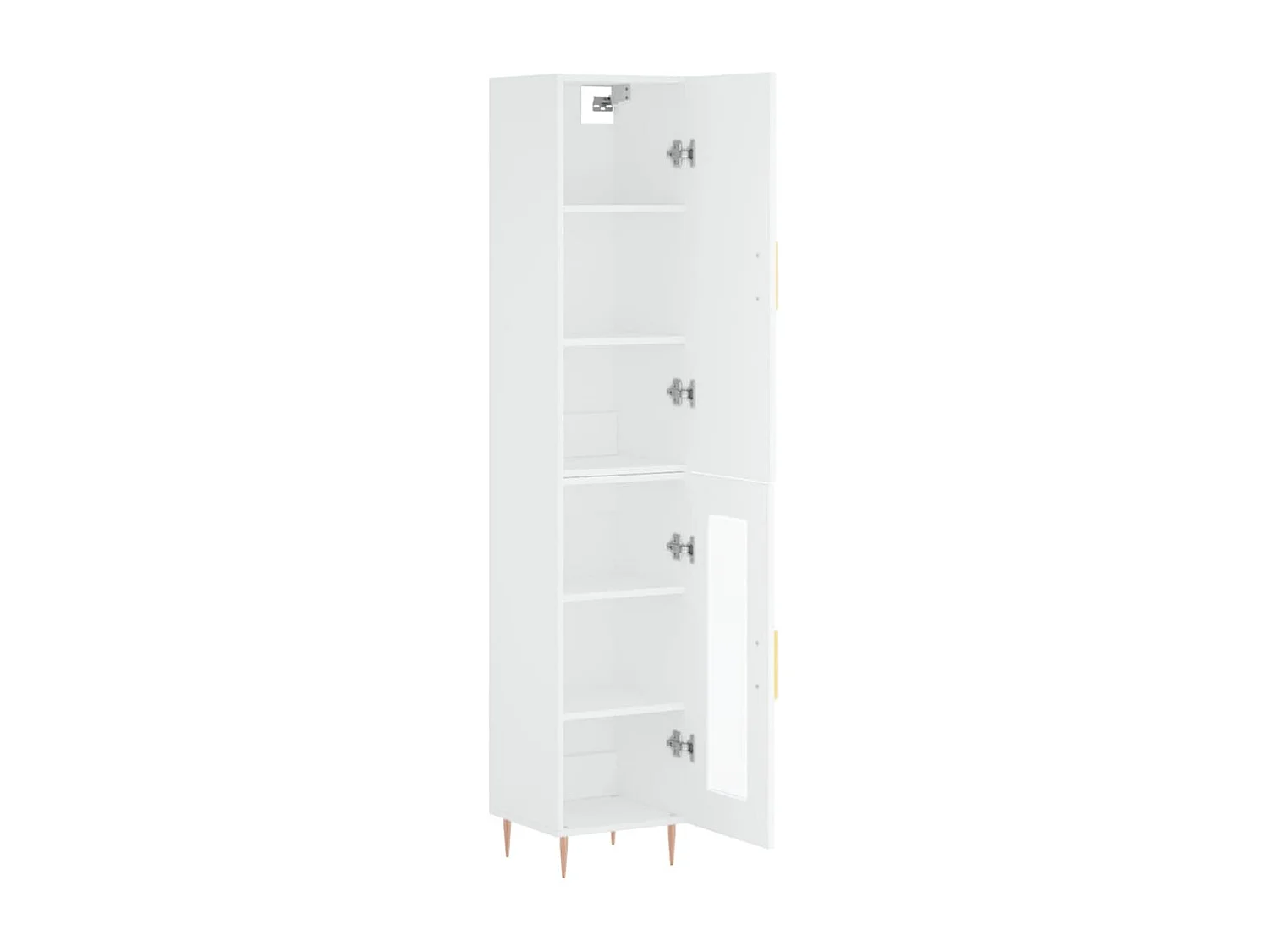 Wit hoog dressoir 34,5x34x180 cm Technisch hout
