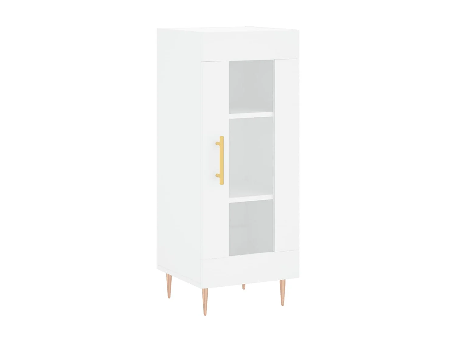 Wit hoog dressoir 34,5x34x180 cm Technisch hout