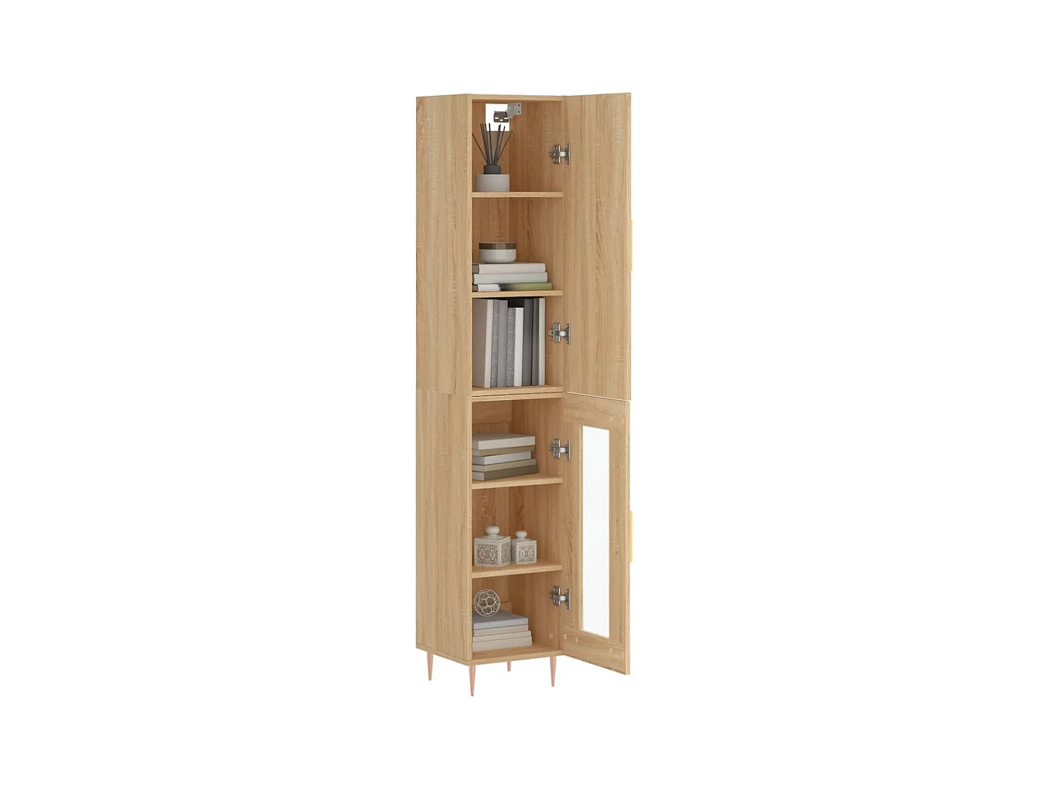 Hoog dressoir Sonoma eiken 34,5x34x180 cm Technisch hout