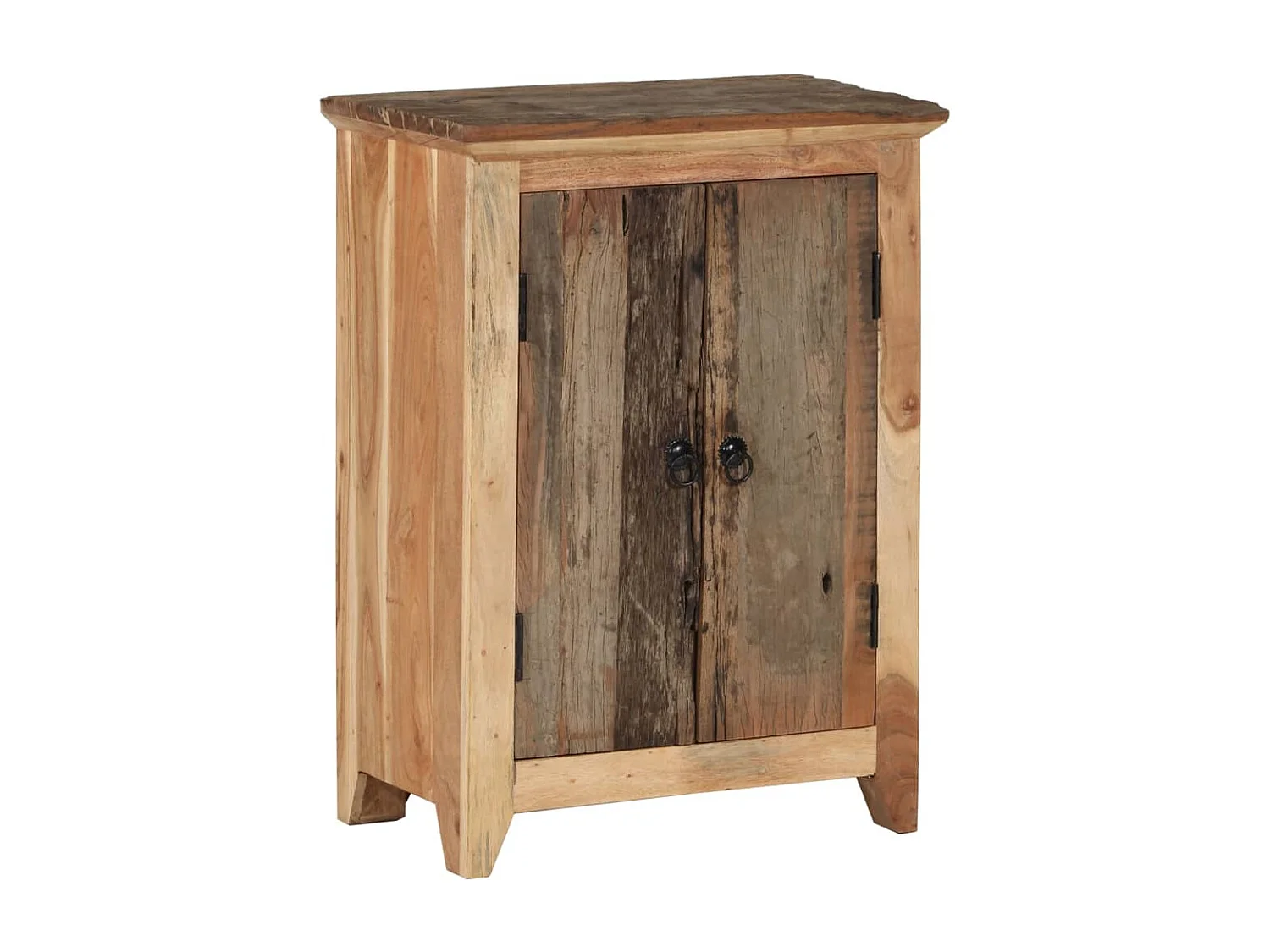 Buffet 55x33x75 cm bois massif d'acacia et bois de récupération