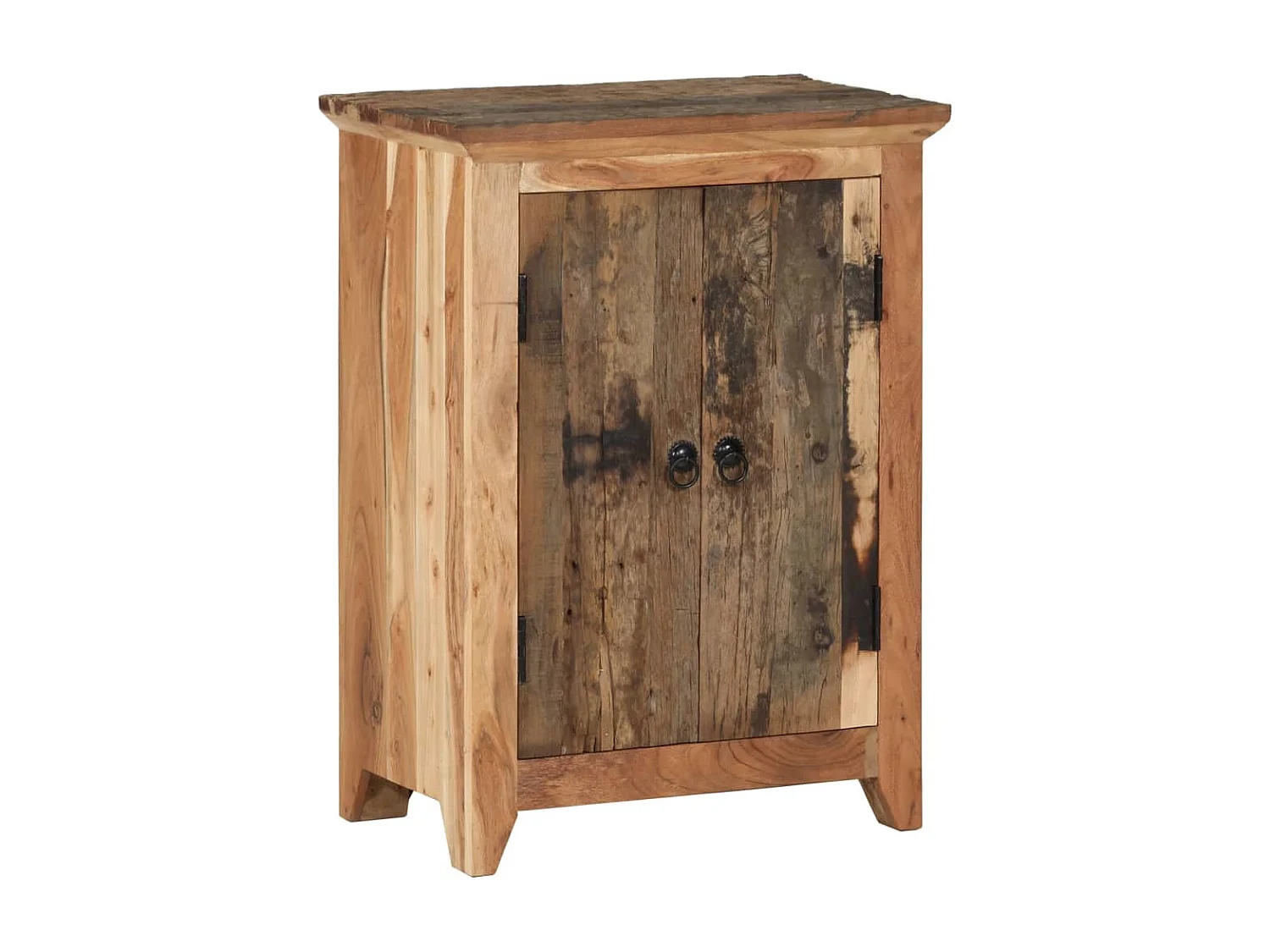 Buffet 55x33x75 cm bois massif d'acacia et bois de récupération