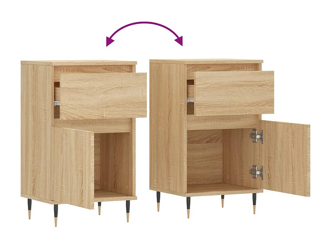 Buffet chêne sonoma 40x35x70 cm bois d'ingénierie