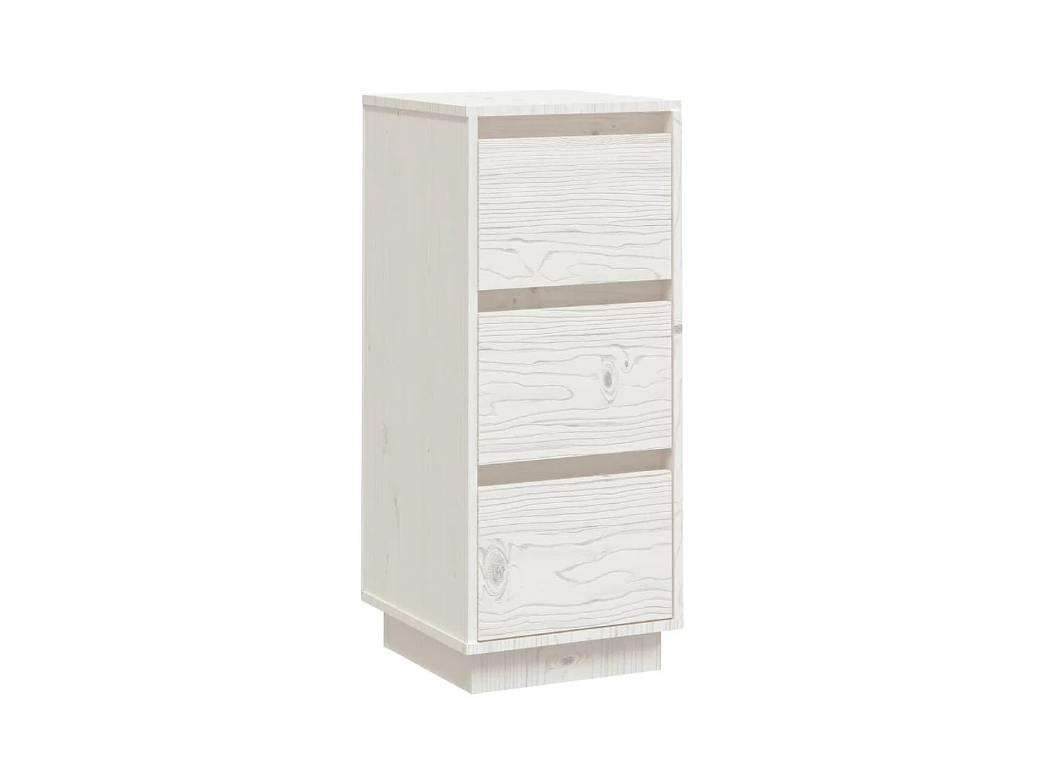 Buffet Blanc 32x34x75 cm Bois massif de pin
