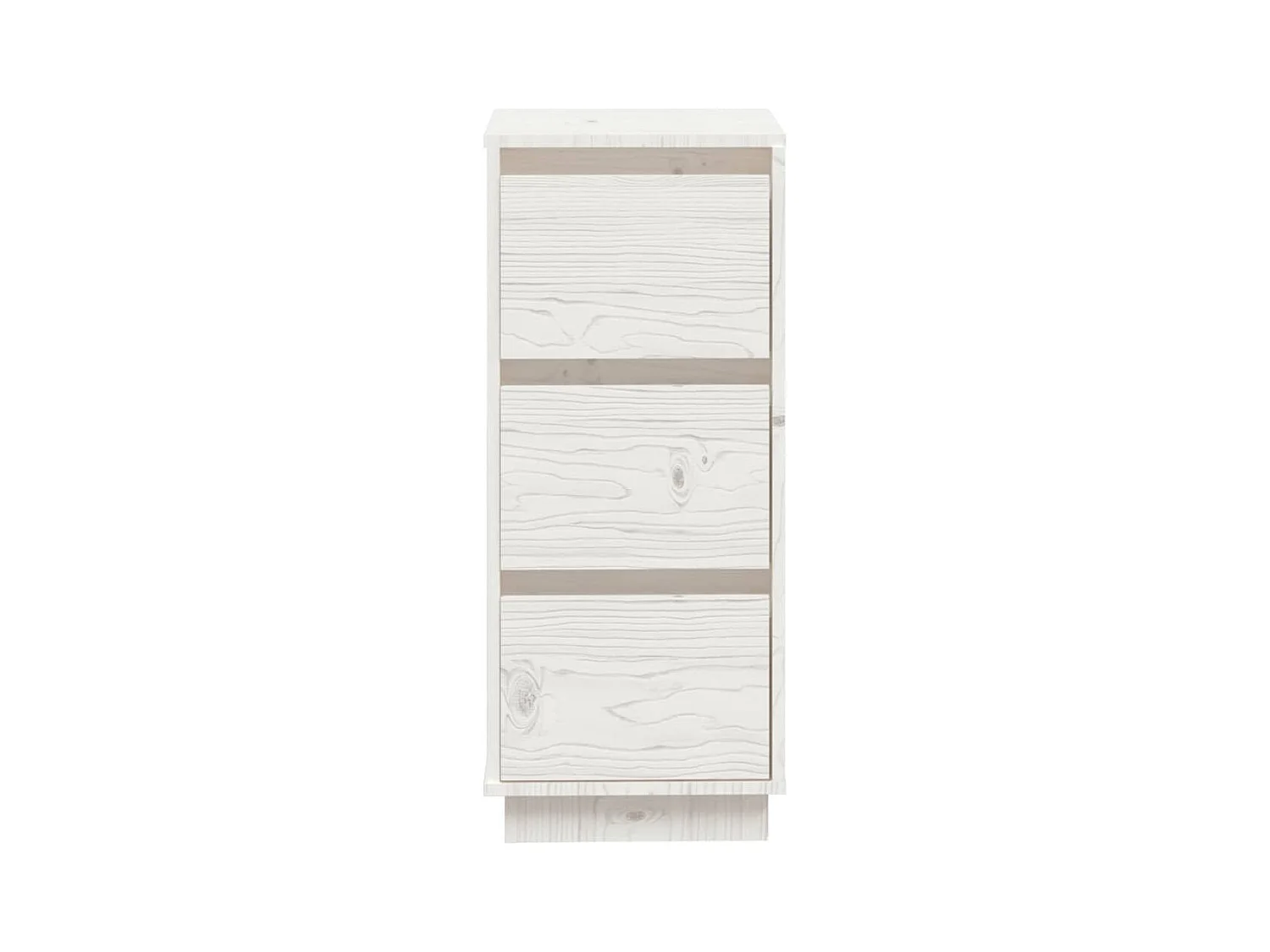 Buffet Blanc 32x34x75 cm Bois massif de pin