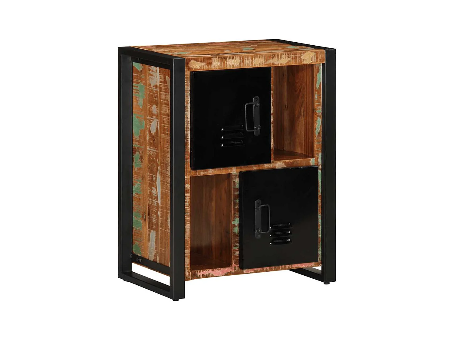 Veelkleurig dressoir 55x35x70 cm massief gerecycled hout