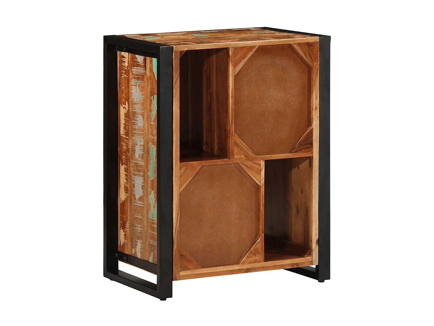 Veelkleurig dressoir 55x35x70 cm massief gerecycled hout