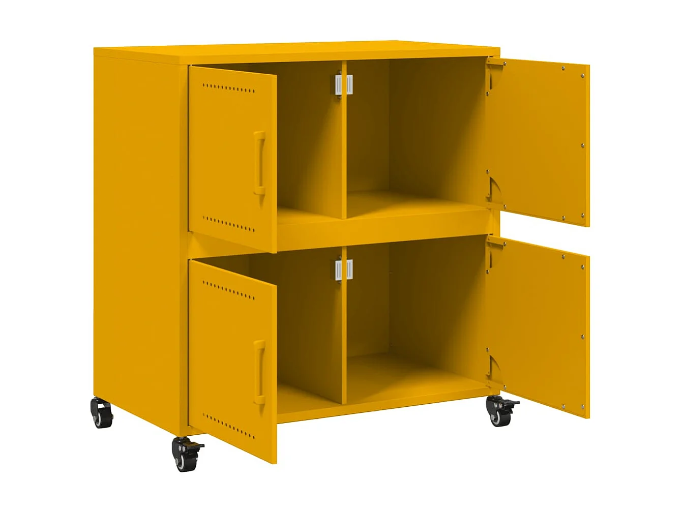 Credenza giallo senape 68x39x72 cm acciaio