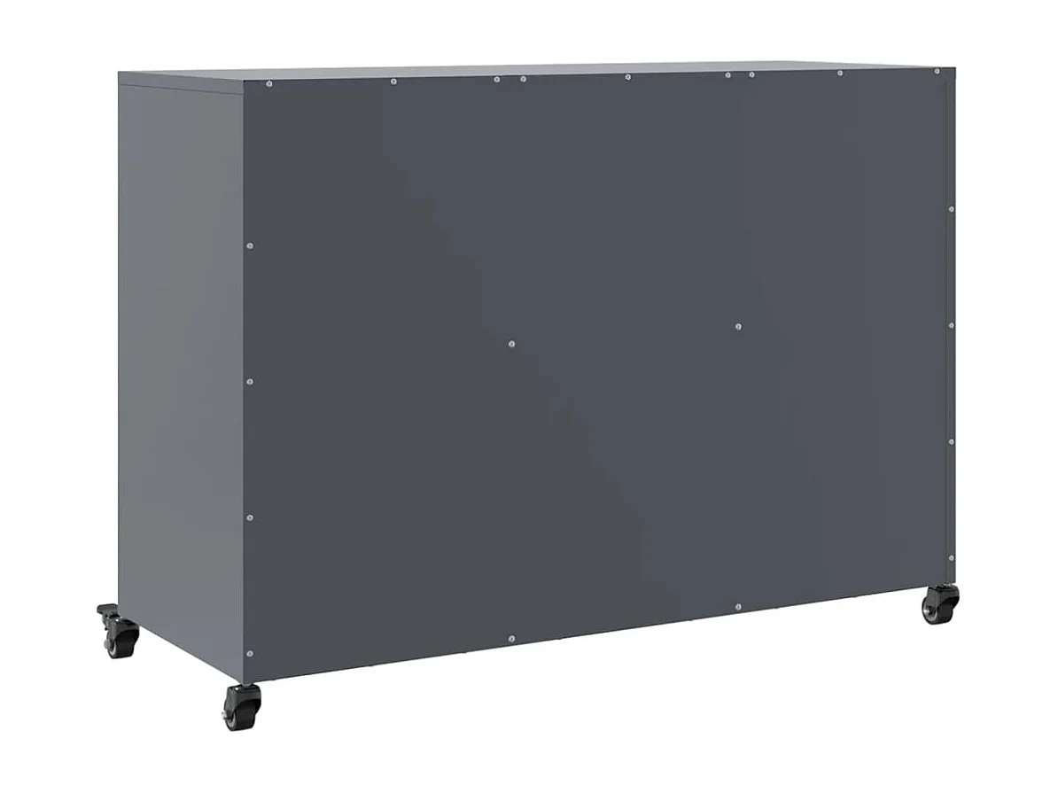 Buffet anthracite 100,5x39x72 cm acier