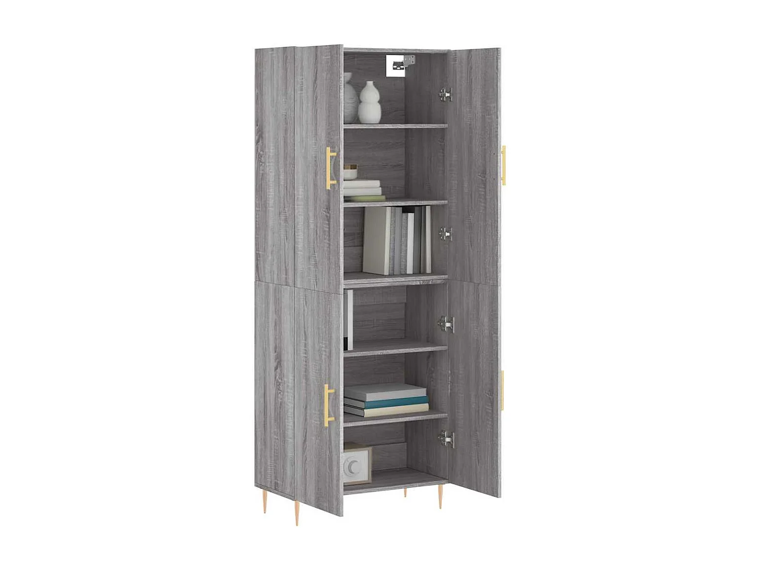 Buffet haut Sonoma gris 69,5x34x180 cm Bois d'ingénierie