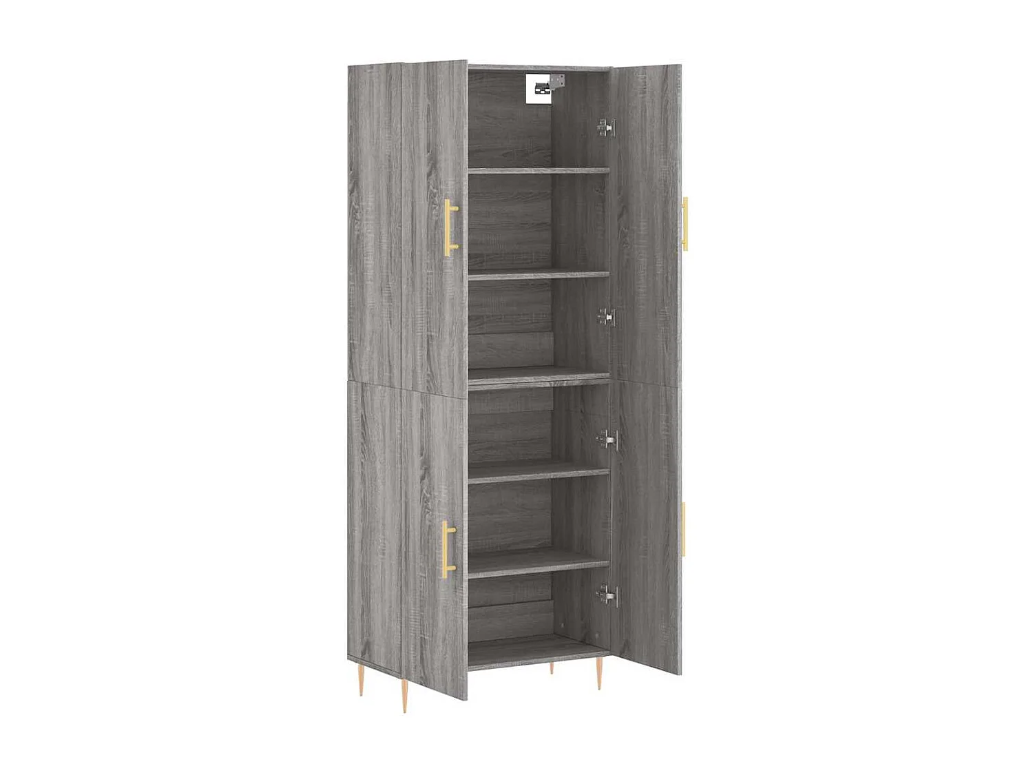 Buffet haut Sonoma gris 69,5x34x180 cm Bois d'ingénierie