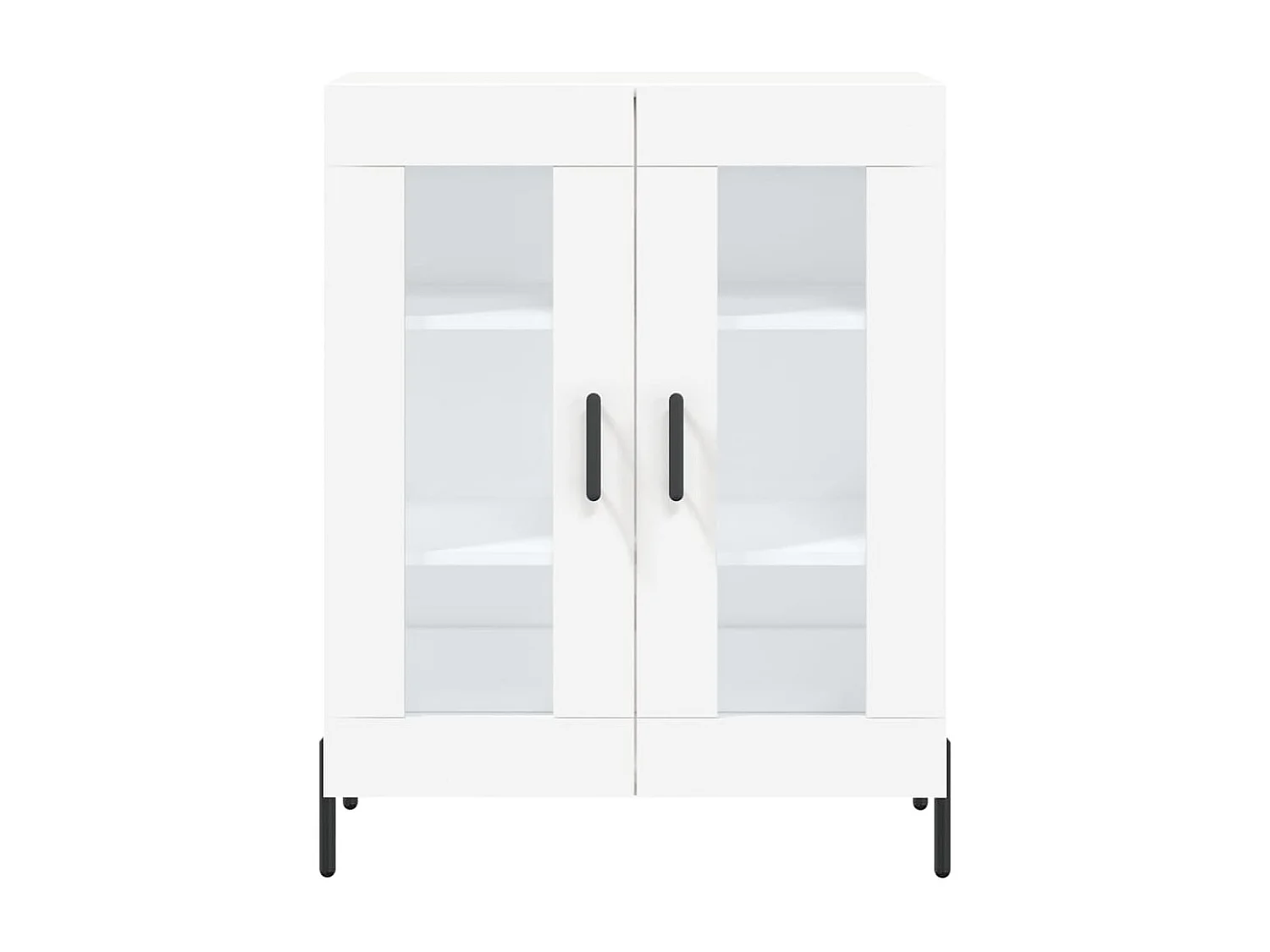 Wit hoog dressoir 69,5x34x180 cm Technisch hout