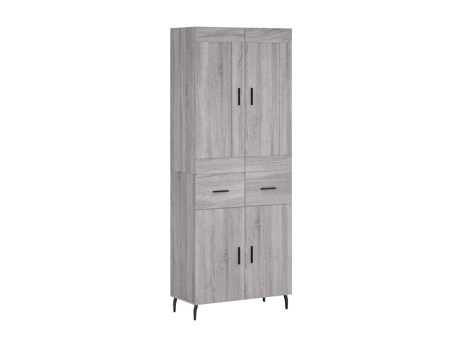 Buffet haut Sonoma gris 69,5x34x180 cm Bois d'ingénierie
