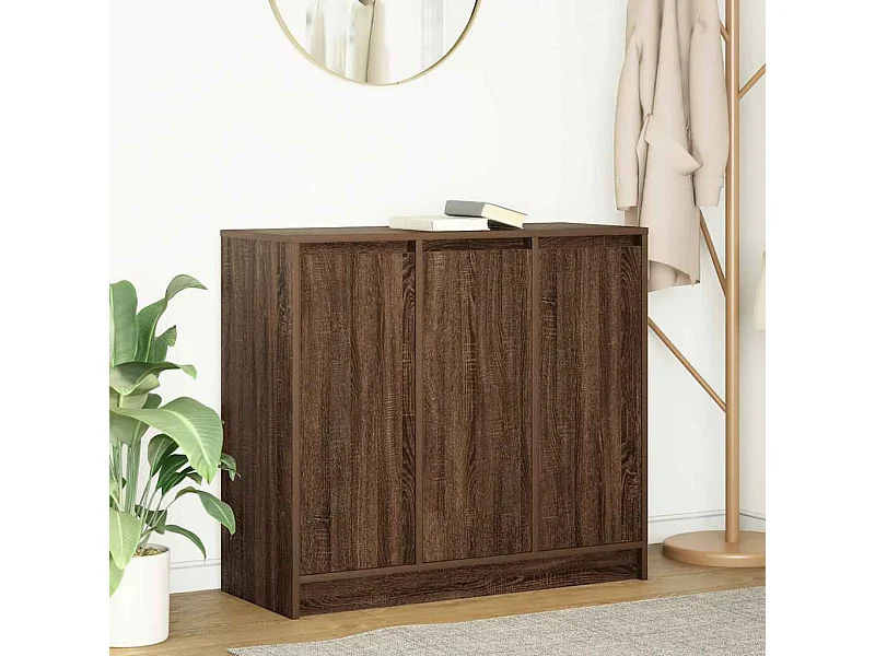 Buffet chêne marron 85x34x76 cm bois d'ingénierie