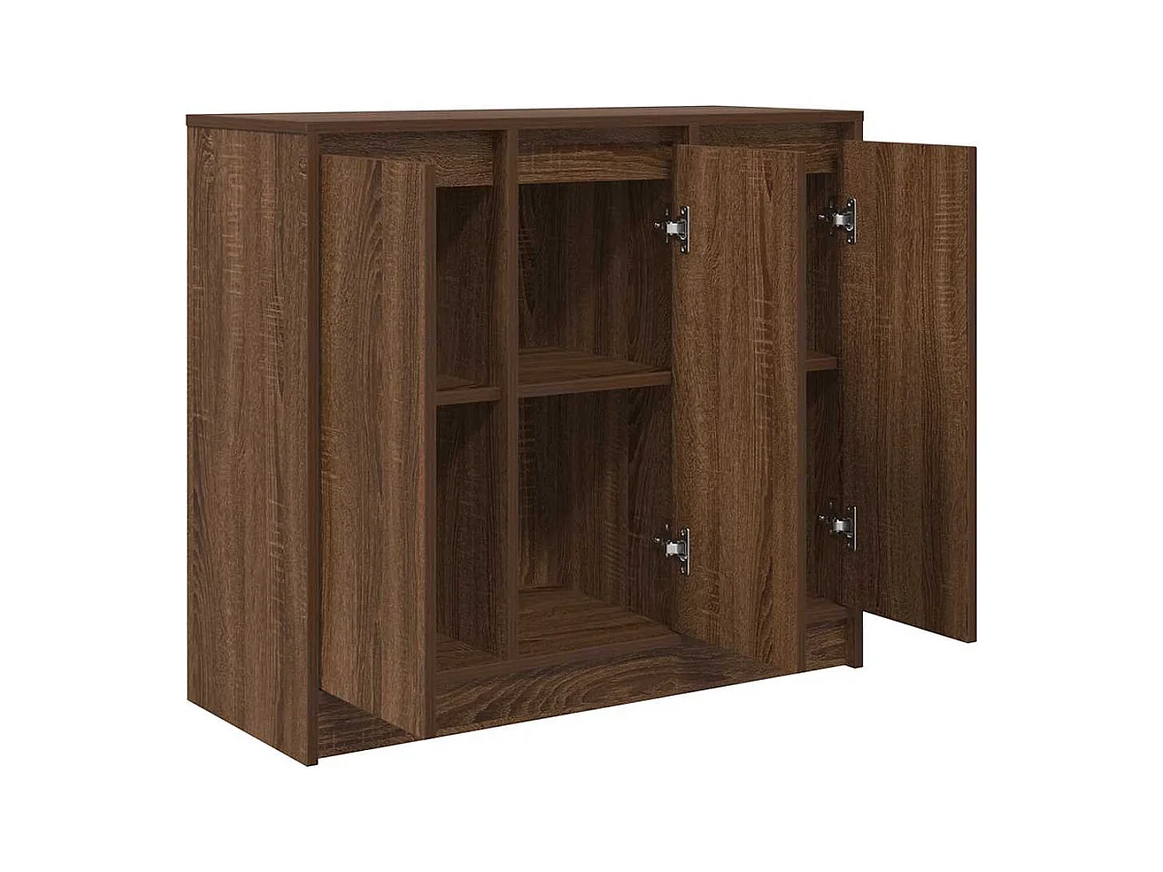 Buffet chêne marron 85x34x76 cm bois d'ingénierie
