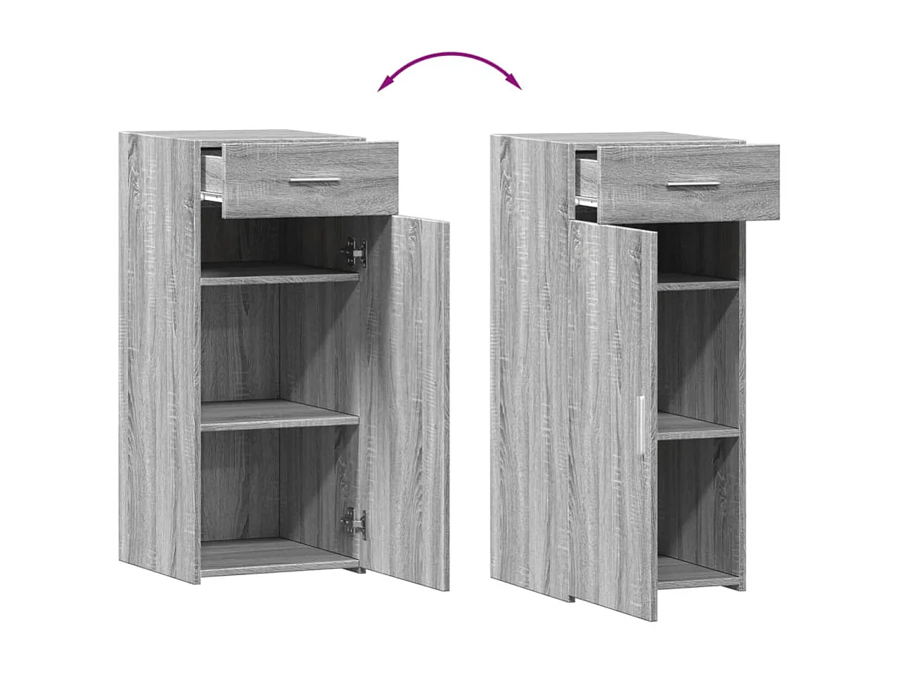 Buffet sonoma gris 40x42,5x93 cm bois d'ingénierie