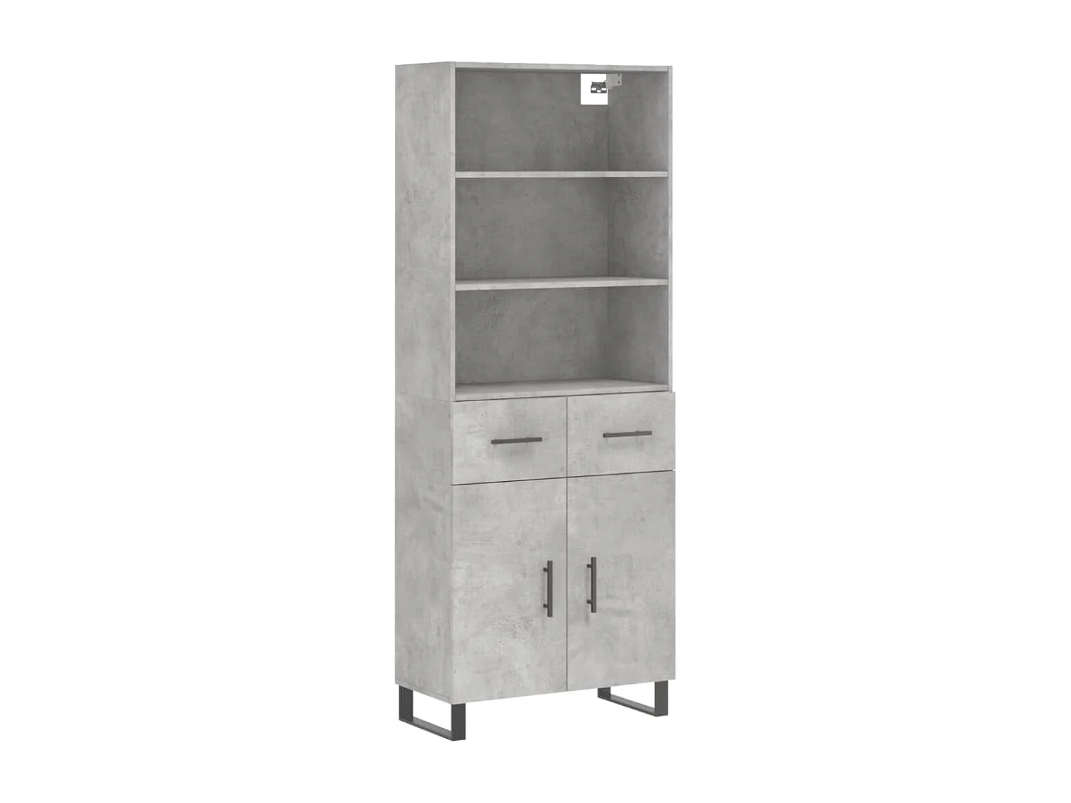 Credenza alta Grigio cemento 69,5x34x180 cm Legno ingegnerizzato