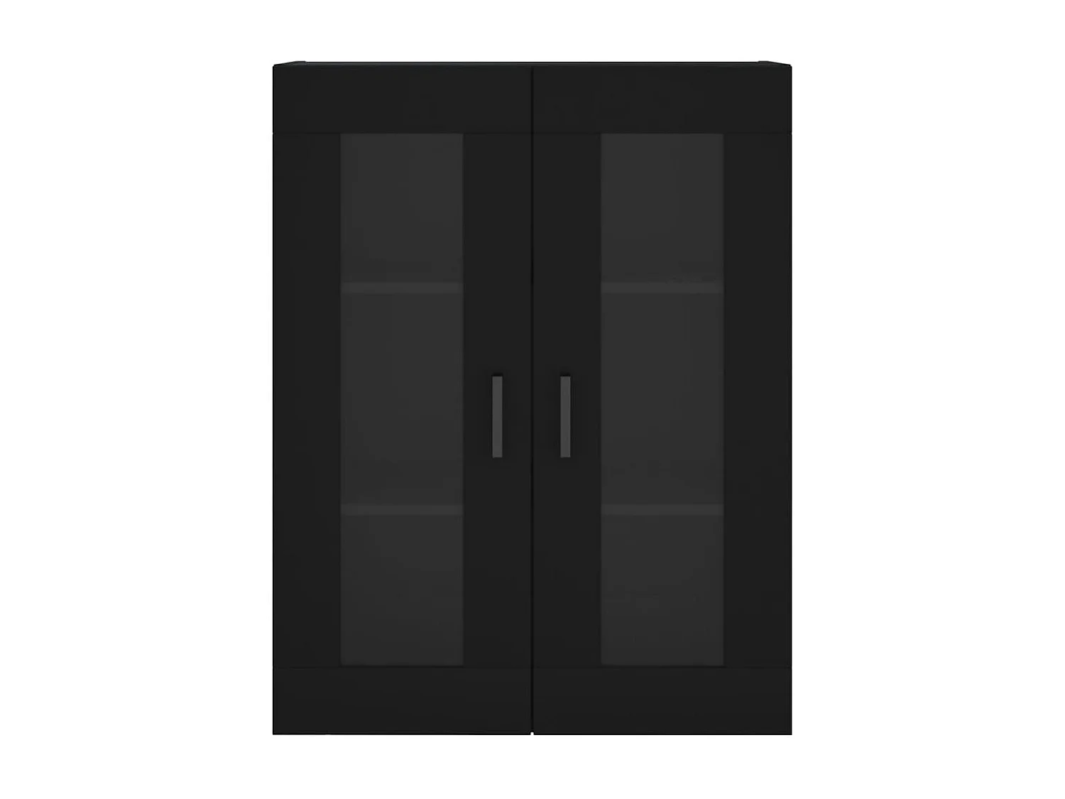 Armoires murales 2 pcs noir bois d'ingénierie