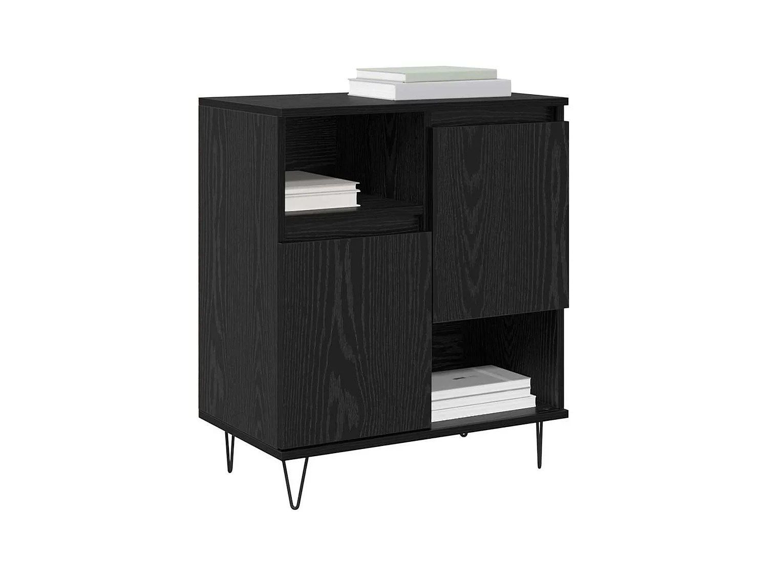 Buffet Chêne noir 60 x 35 x 70 cm Bois d'ingénierie