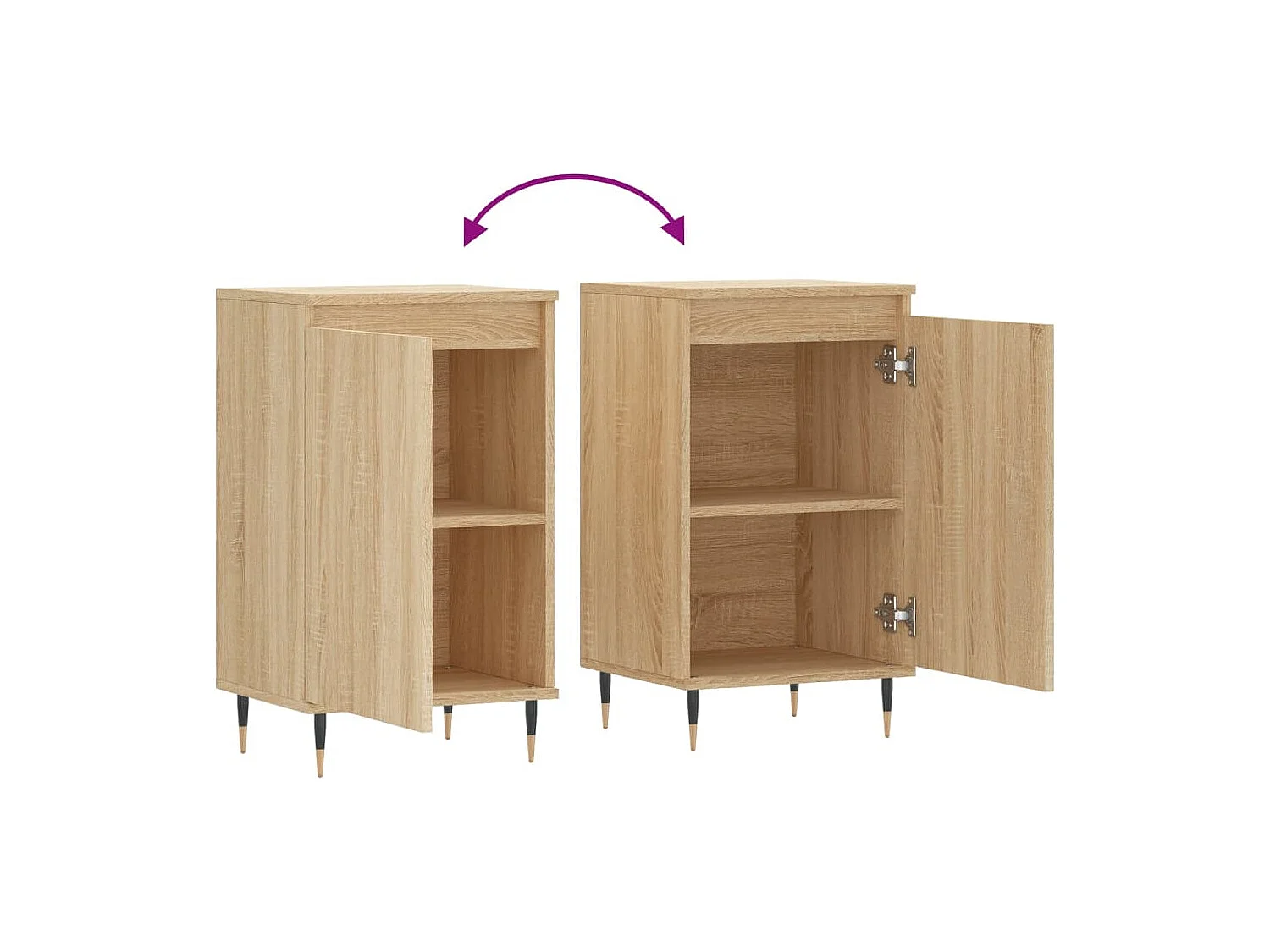 Buffet chêne sonoma 40x35x70 cm bois d'ingénierie