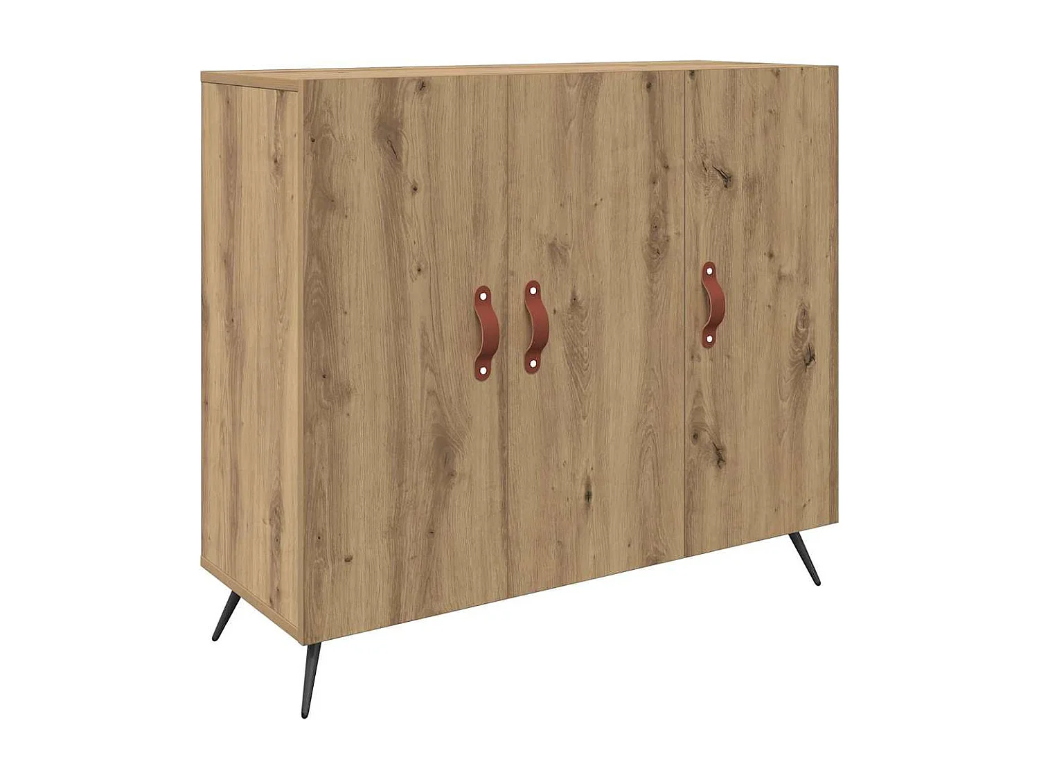 Credenza marrone 90 x 34 x 80 cm in legno ingegnerizzato