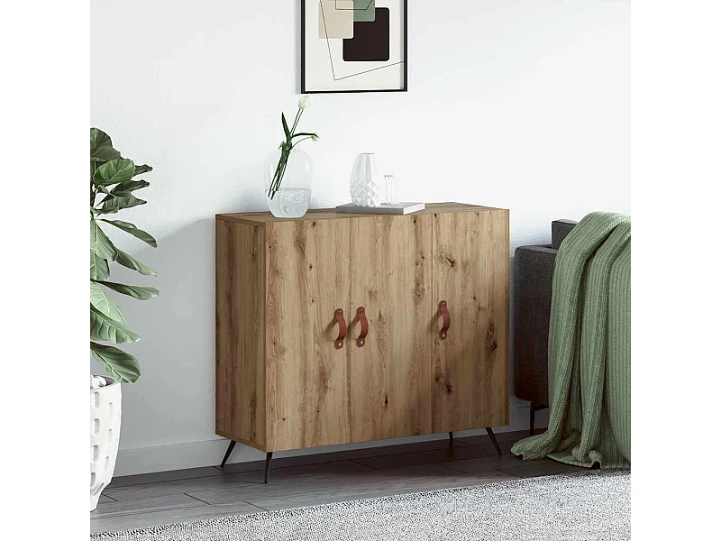 Credenza marrone 90 x 34 x 80 cm in legno ingegnerizzato