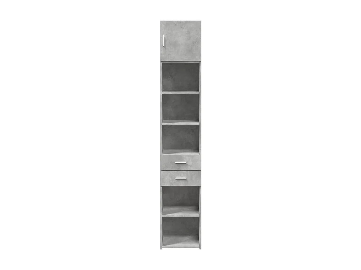 Armoire de rangement mince gris béton 40x42,5x225 cm