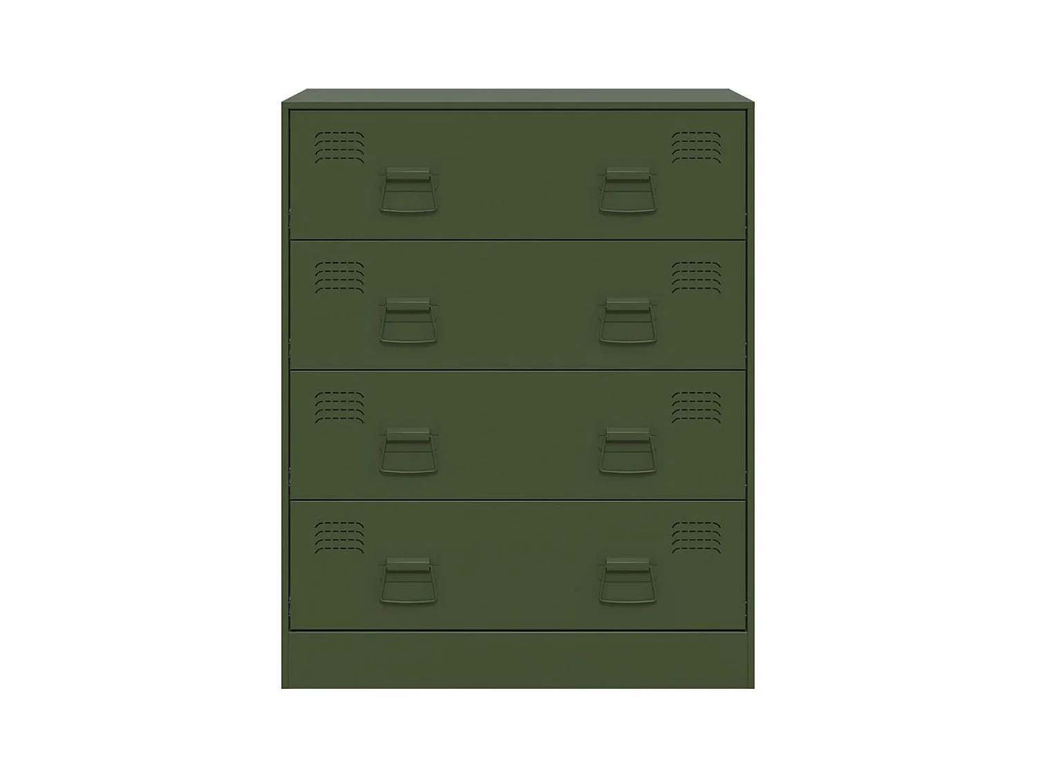 Aparador verde oliva 67x39x83 cm acero