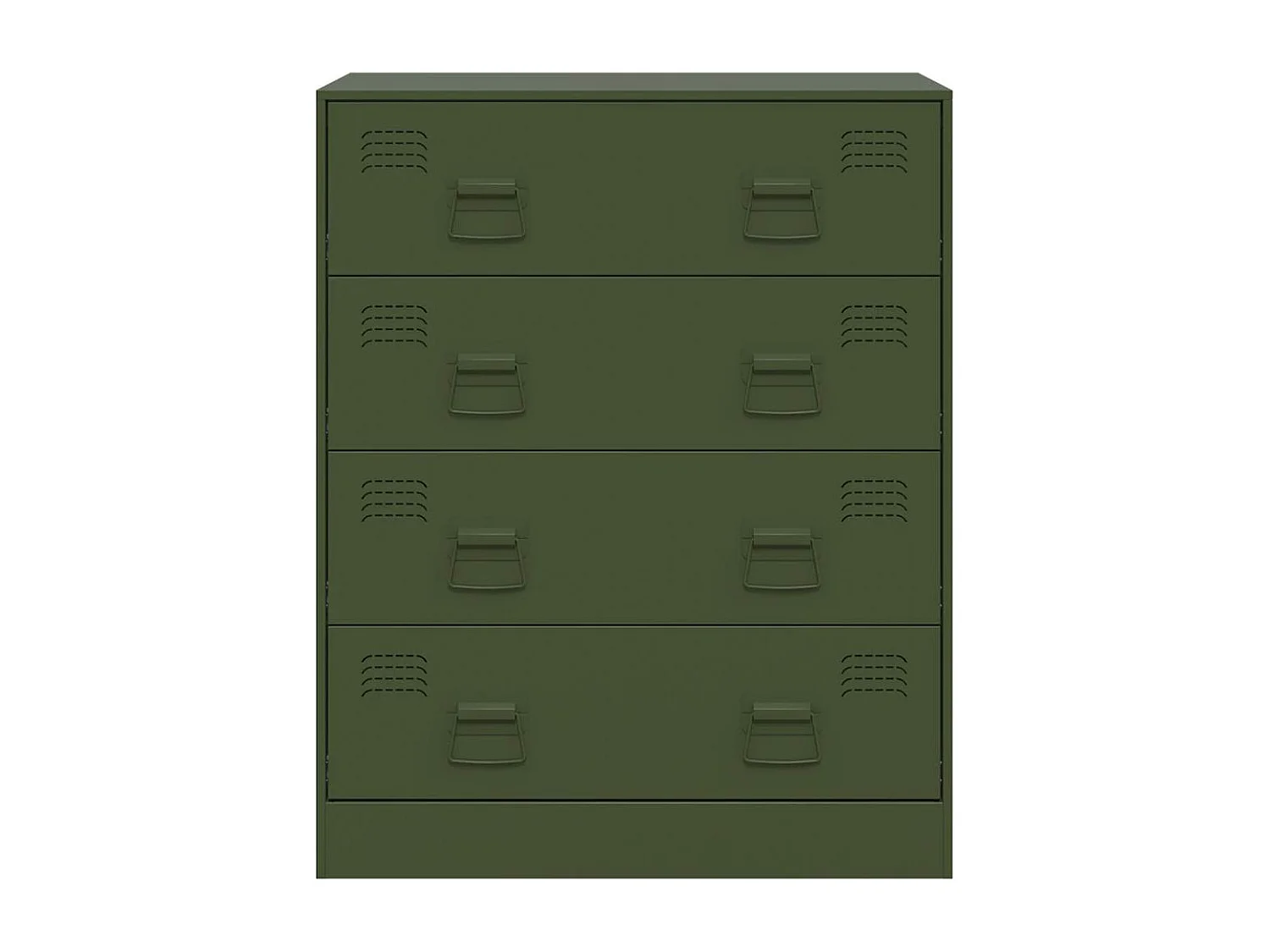 Aparador verde oliva 67x39x83 cm acero