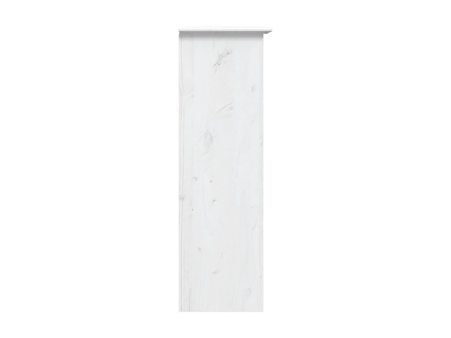 Armoire avec portes vitrées BODO blanc bois de pin massif