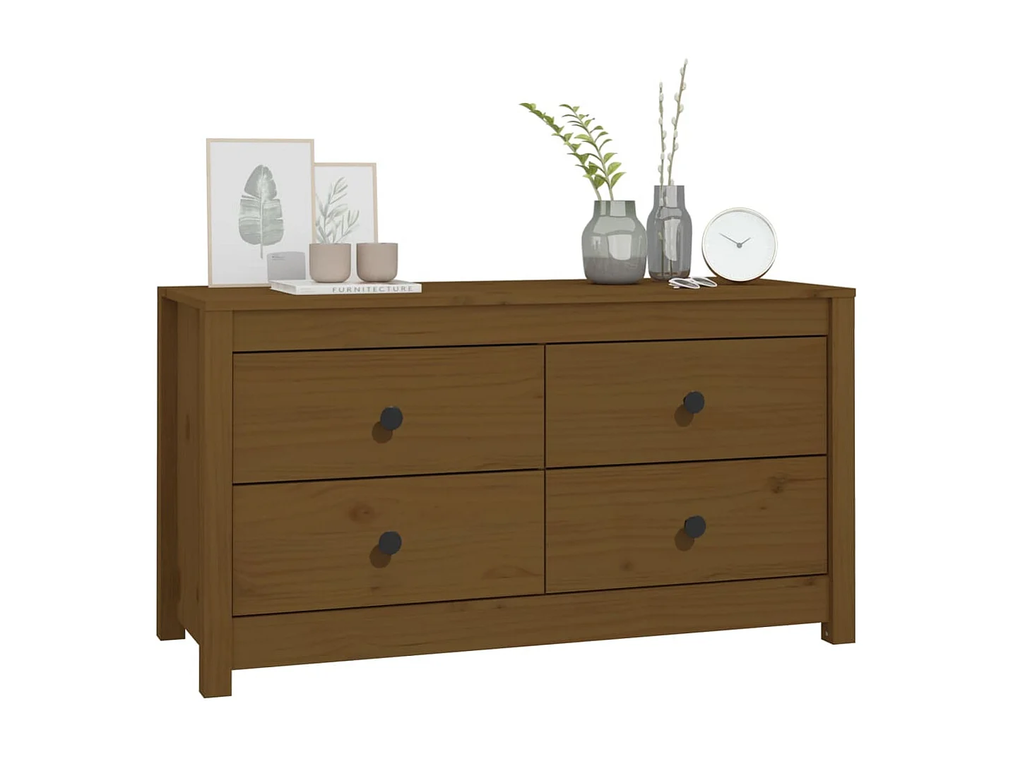 Armoire latérale Marron Miel 100x40x54 cm Bois de pin massif