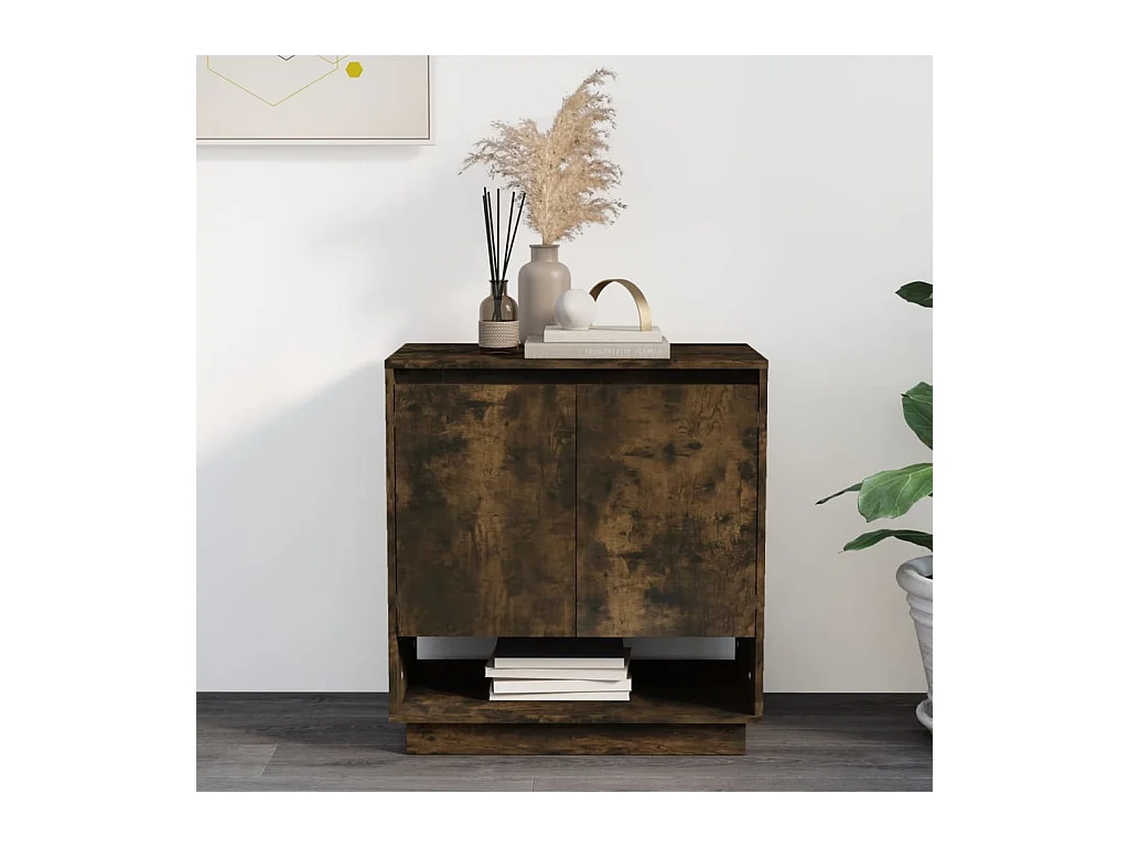 Buffet Chêne fumé 70x41x75 cm Bois d'ingénierie