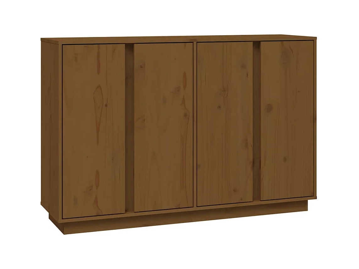 Buffet Marron miel 120x35x80 cm Bois massif de pin