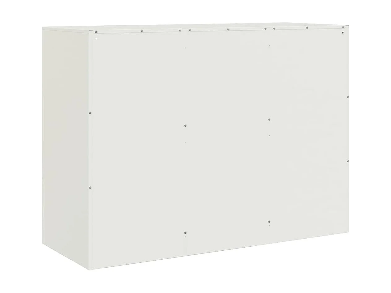 Aparador blanco 99x39x73 cm acero