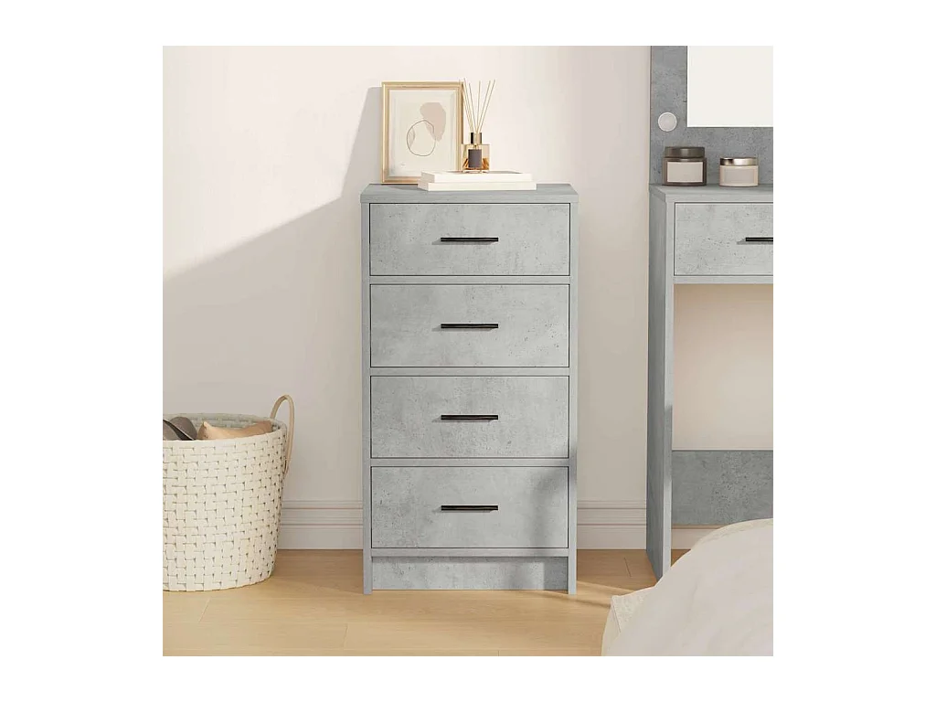 Buffet avec tiroir Gris béton 40 x 41 x 75 cm Bois d'ingénierie