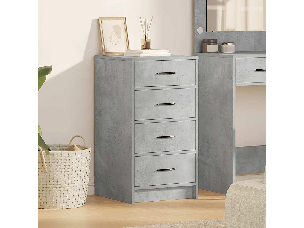 Buffet avec tiroir Gris béton 40 x 41 x 75 cm Bois d'ingénierie