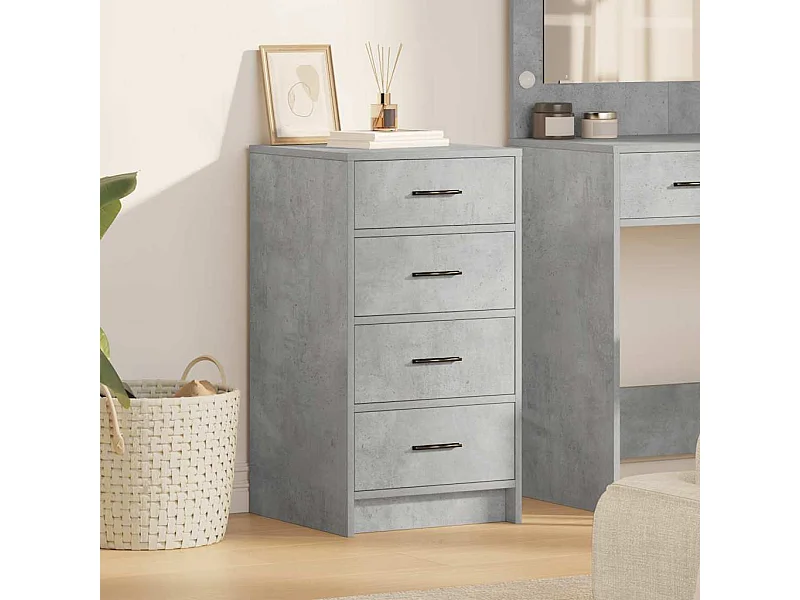 Buffet avec tiroir Gris béton 40 x 41 x 75 cm Bois d'ingénierie