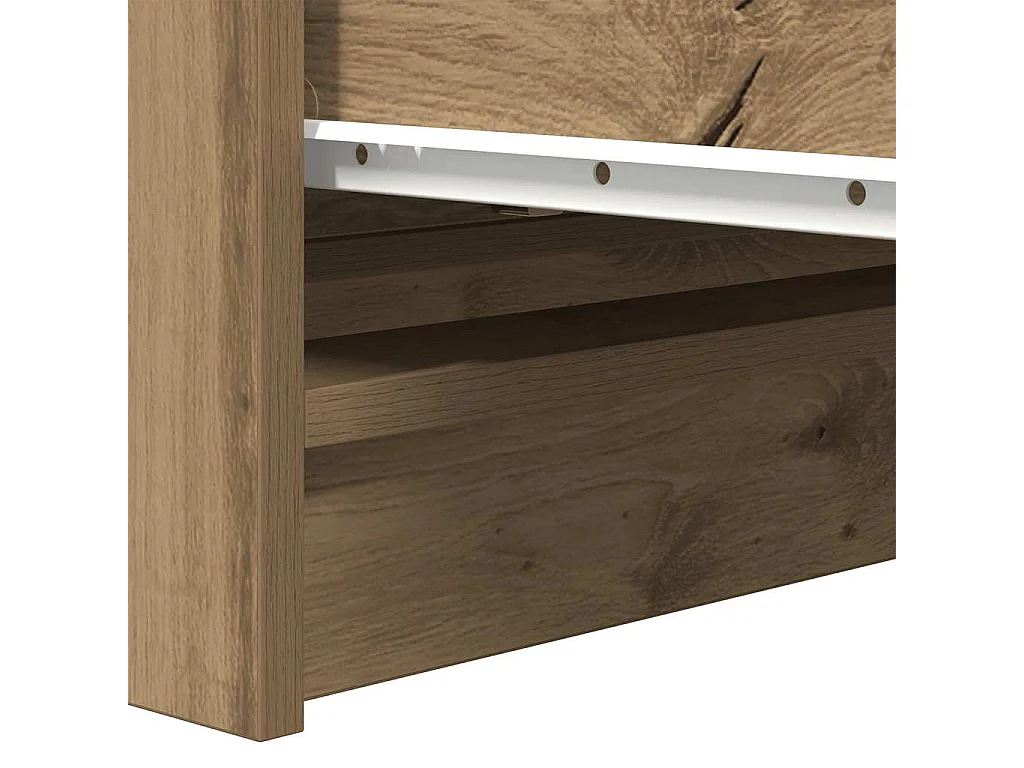 Aparador de roble artesanal 80x35x76 cm madera de ingeniería