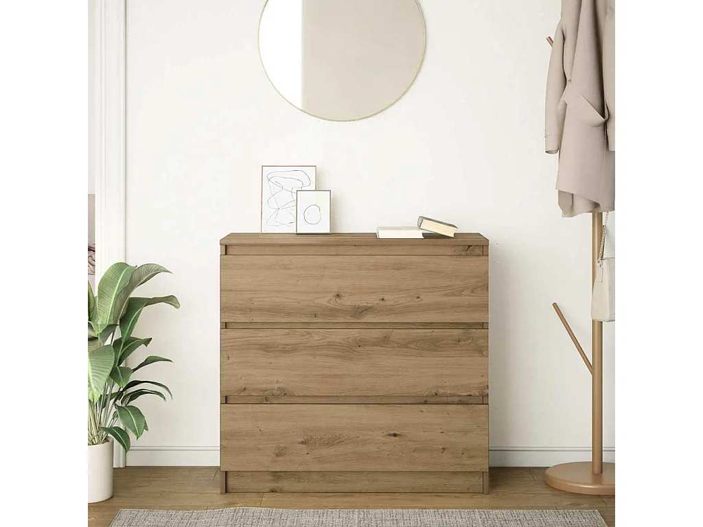 Handgefertigtes Sideboard aus Eichenholz 80x35x76 cm