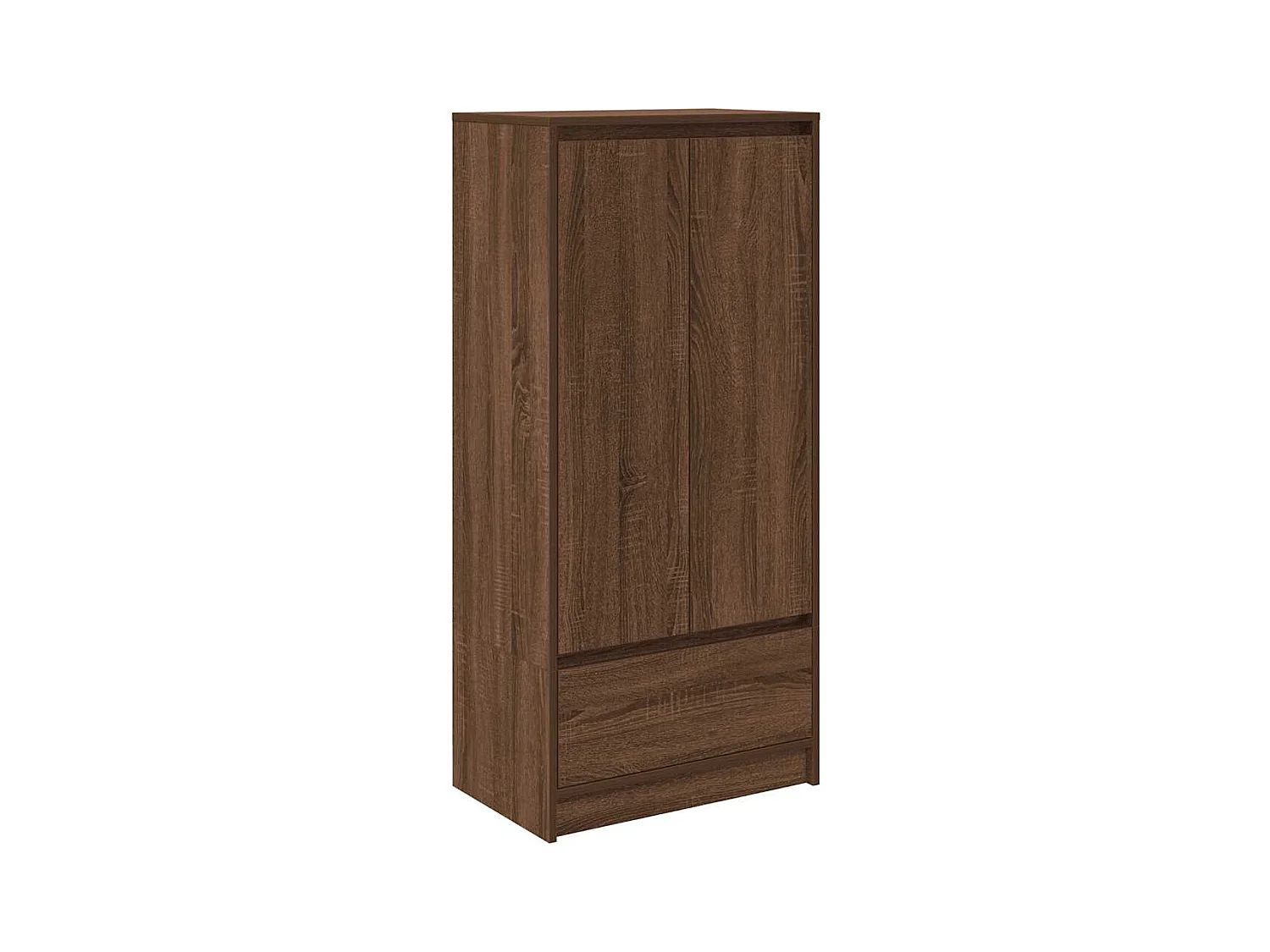 Armoire tiroir chêne marron 55,5x34x119,5 cm bois d'ingénierie