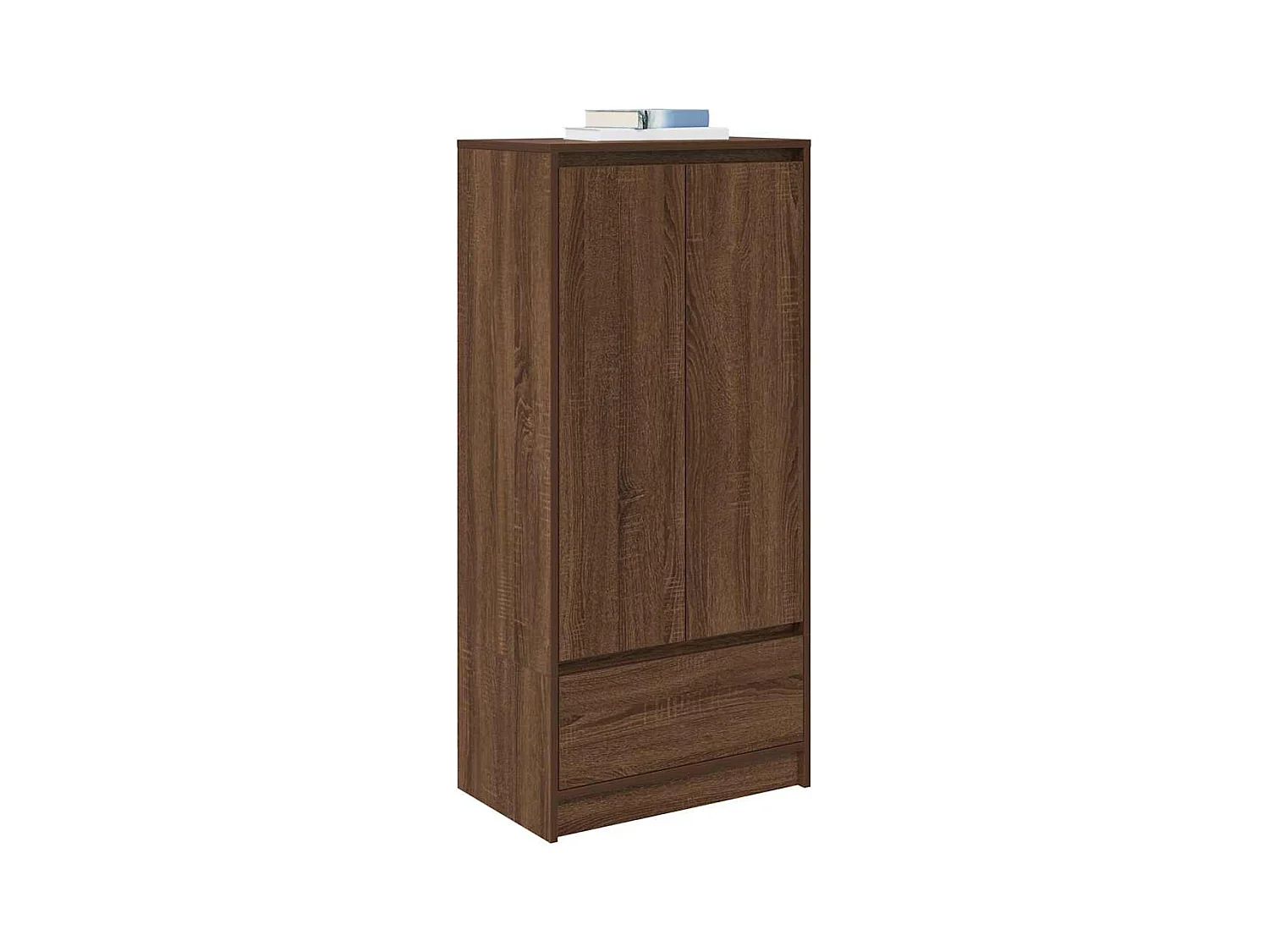 Armoire tiroir chêne marron 55,5x34x119,5 cm bois d'ingénierie