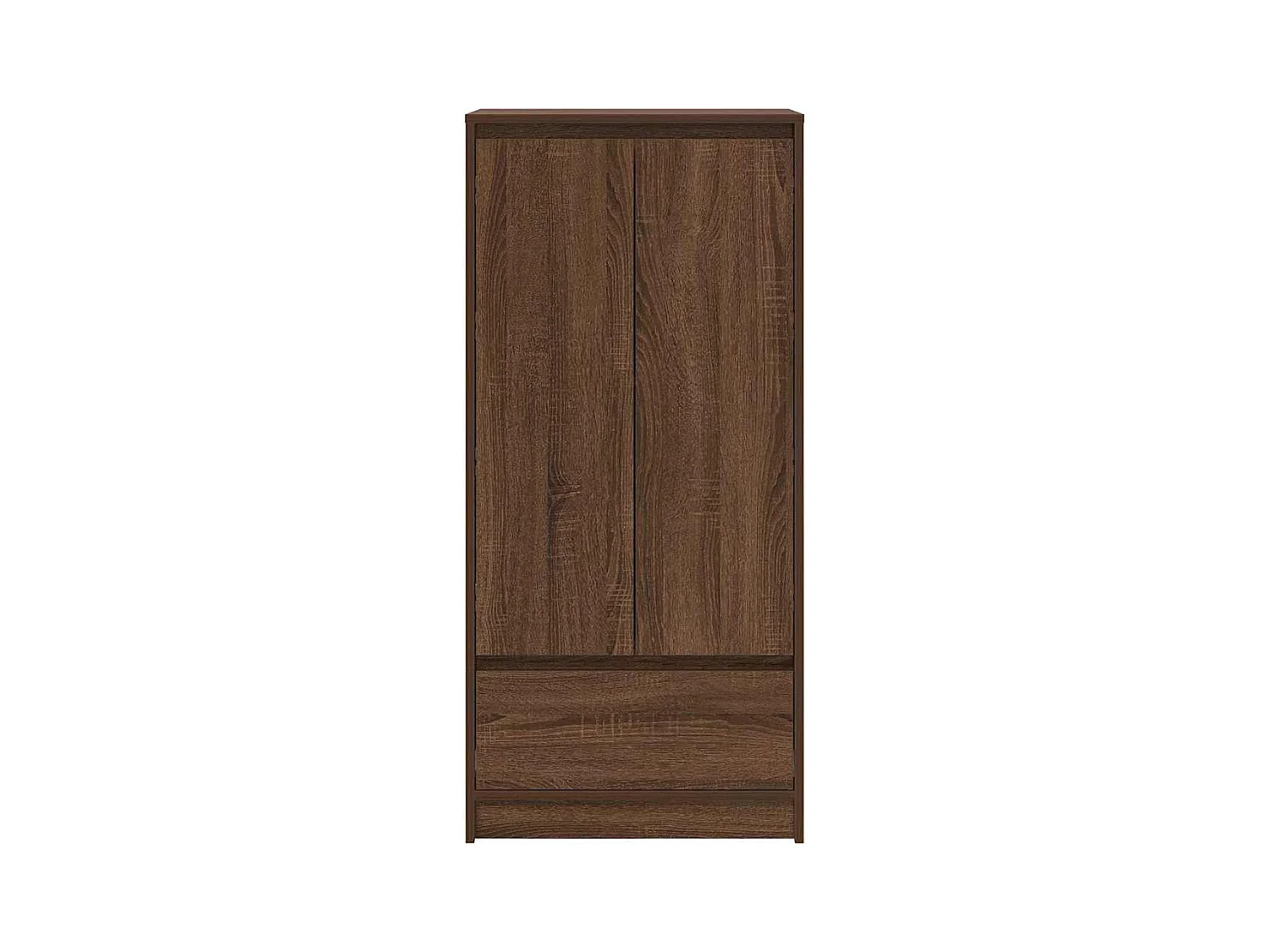 Armoire tiroir chêne marron 55,5x34x119,5 cm bois d'ingénierie