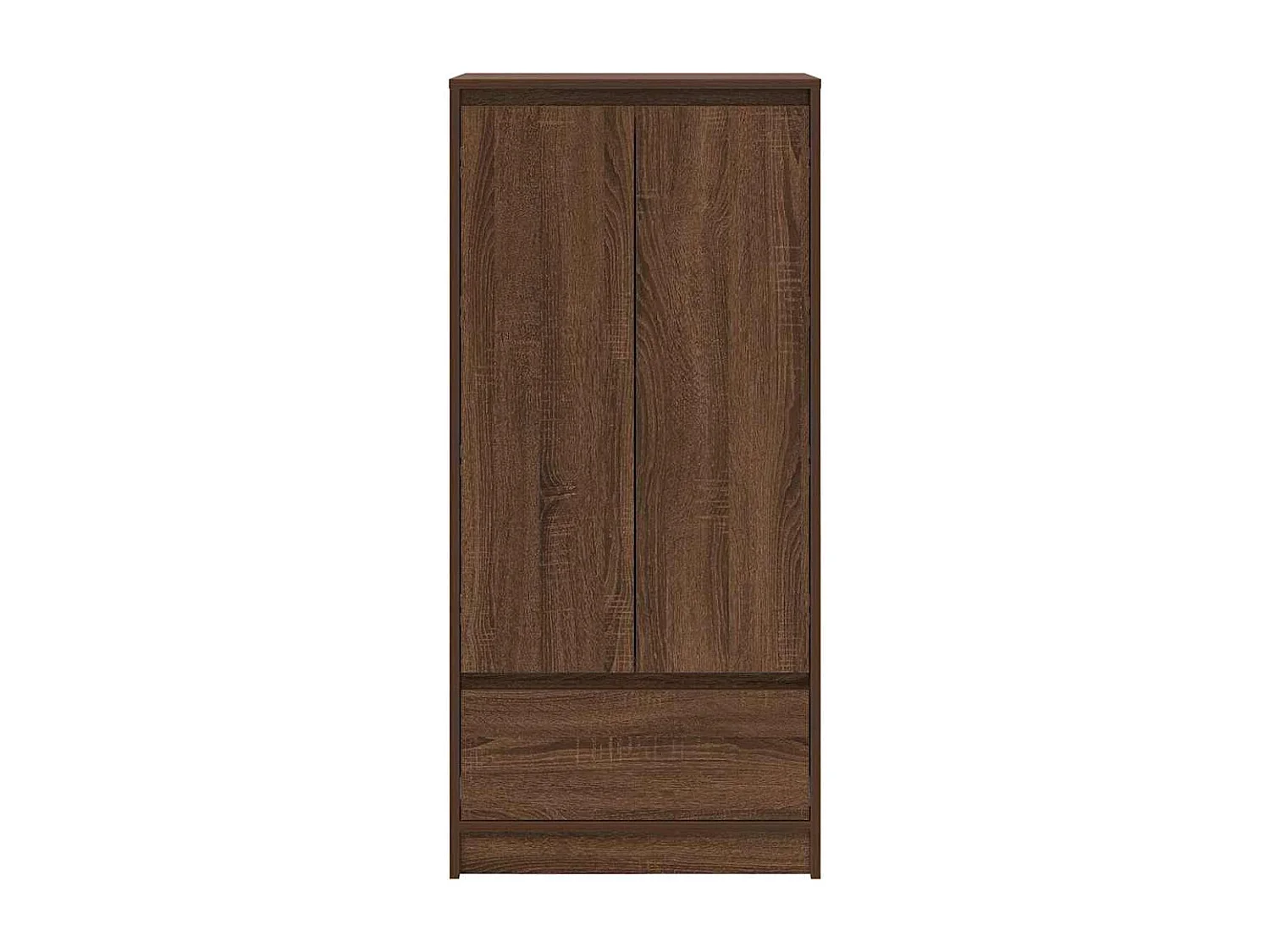 Armoire tiroir chêne marron 55,5x34x119,5 cm bois d'ingénierie