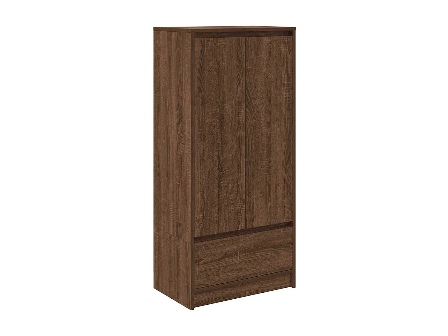 Armoire tiroir chêne marron 55,5x34x119,5 cm bois d'ingénierie