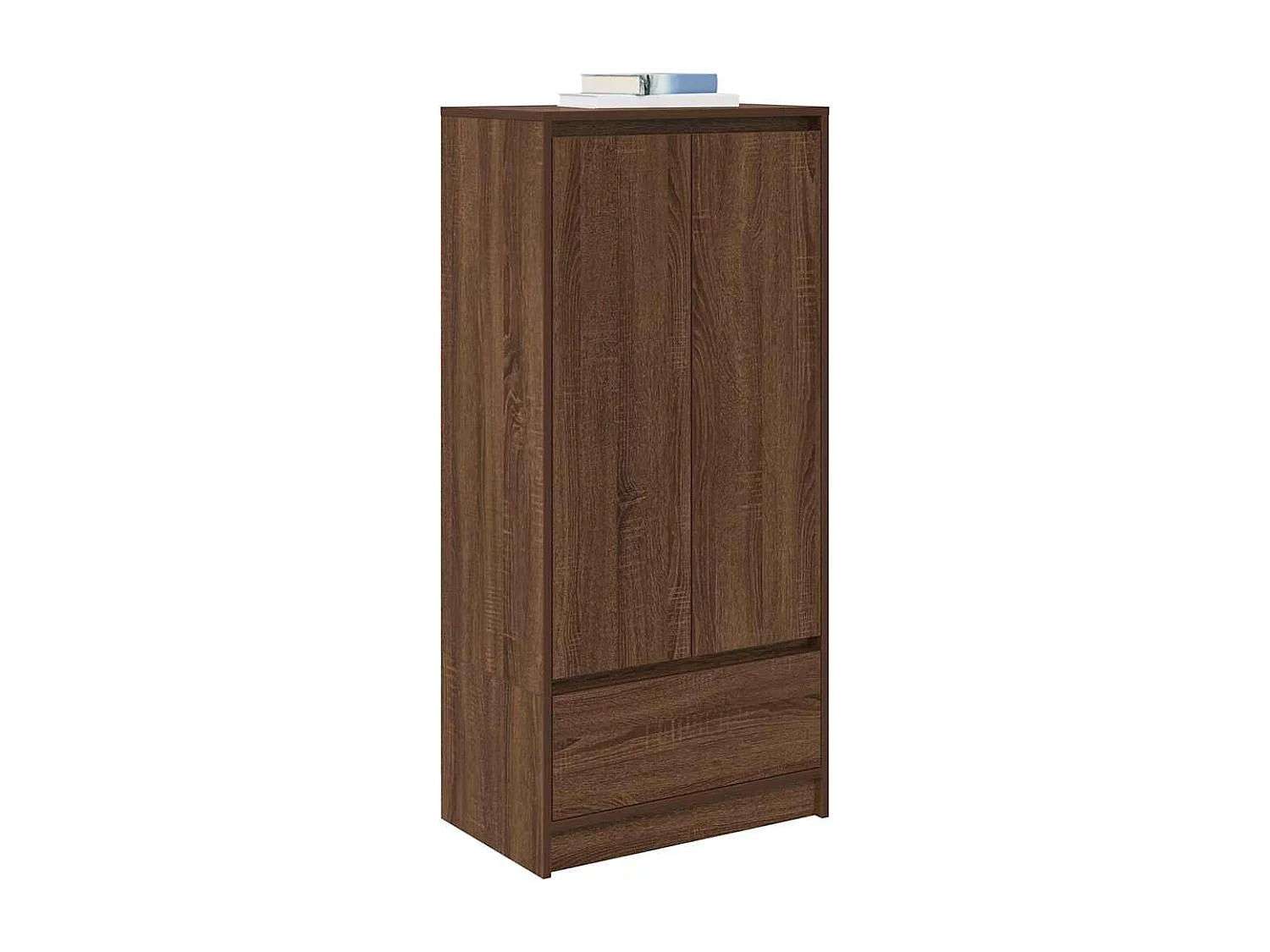 Armoire tiroir chêne marron 55,5x34x119,5 cm bois d'ingénierie